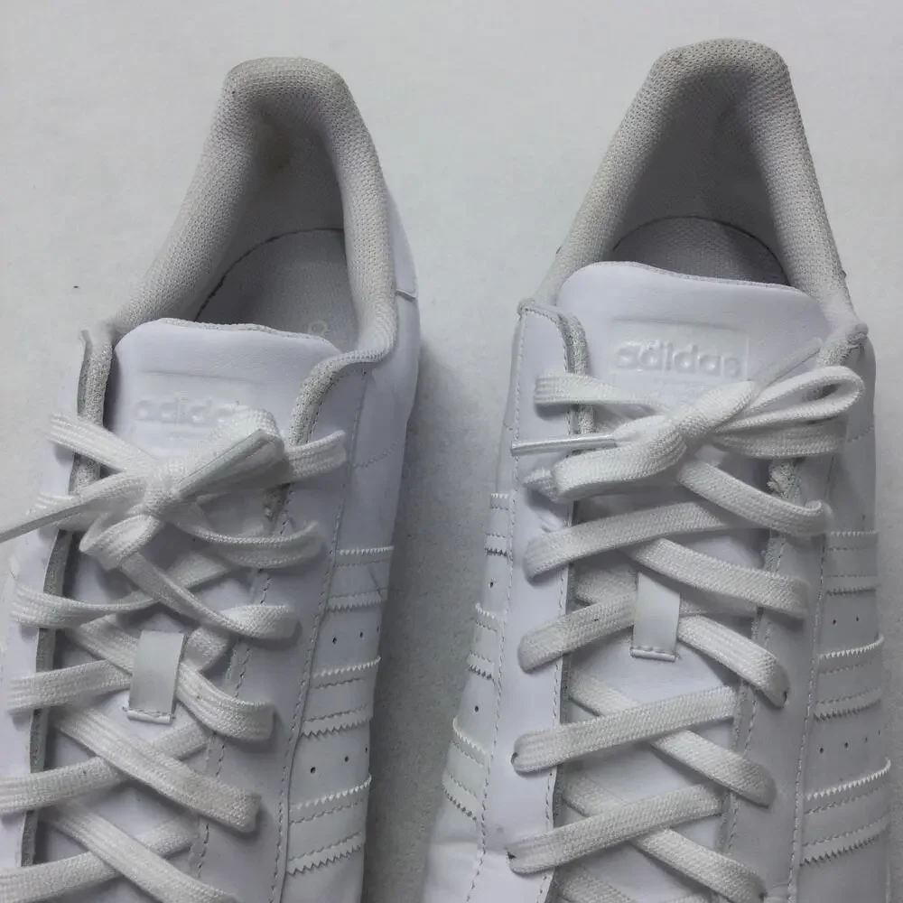 Adidas Superstar Shoes Mens Size 19 White Leather Low Top Originals Sneakers